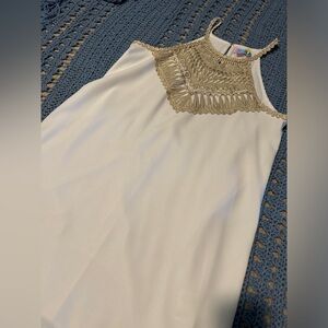 Lilly Pulitzer - White and Gold Dress